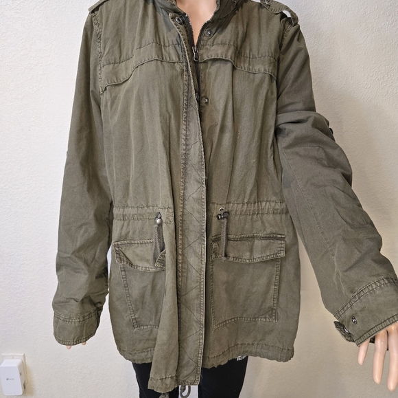Levi Strauss & Co Women's Army Green Utility Jacket Size XL - Picture 7 of 11